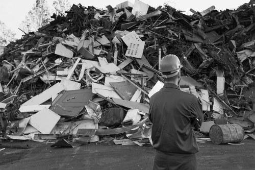 House clearance professionals organizing items