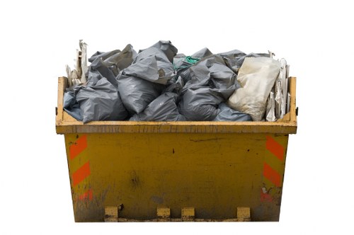 Professional waste removal team at work
