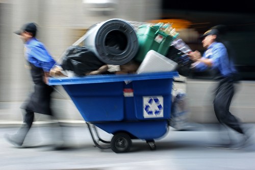 Blackwall flat clearance team unloading a van